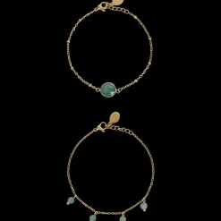 Gold plated armbandjes met edelsteen | Action NL