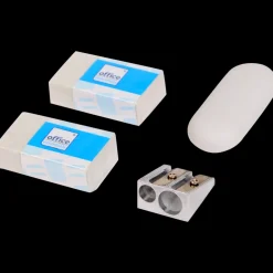 Office Essentials puntenslijper en gummen | Action NL