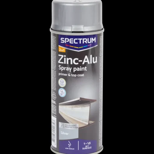 Spectrum zink-alu spuitverf zilver Zilver | Action NL